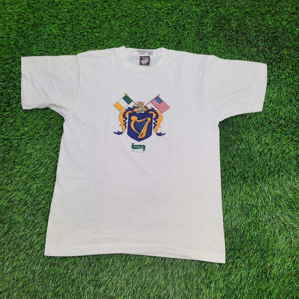 Vintage 1992 Ireland Shirt Womens Large 20x25 White Historical